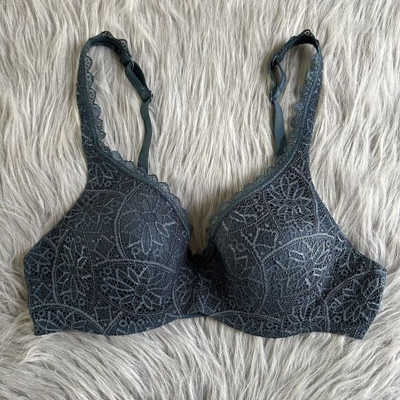 Berlei Barely There Bra Womens Size 34C Green Lightly Lined Underwire - Picture 1 of 7